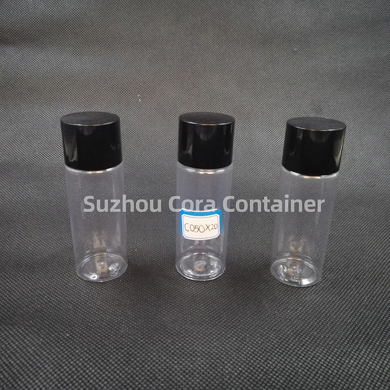 50ml Neck Size 20mm Pet Plastic Cosmetic Bottle with Screwing Cap